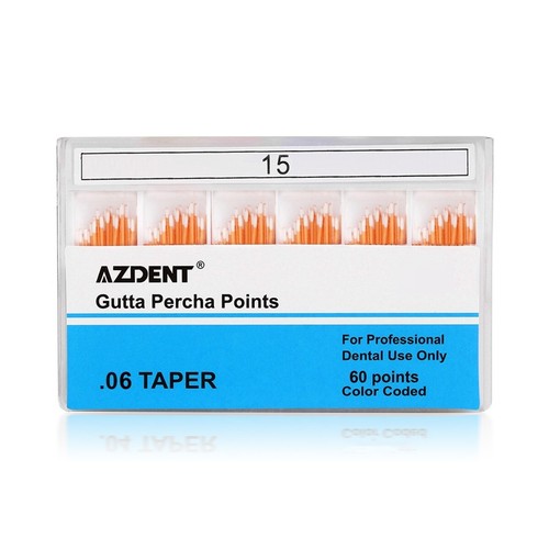 AZDENT Dental Endodoncia Gutta Percha Punto Cónico F1, F2, F3/0.02/0.04/0.06 15-40# - Imagen 68 de 73