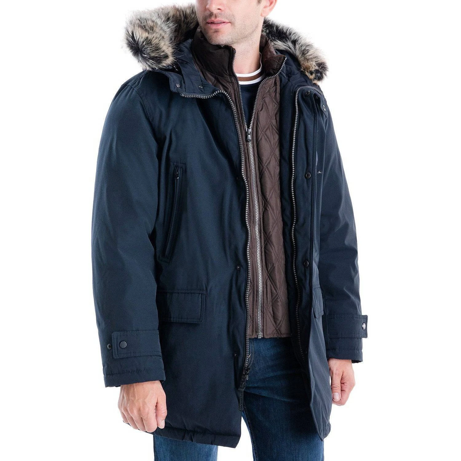 Michael Kors Parka Snorkeling Uomo Pesante con Cappuccio e Collare Supporto con