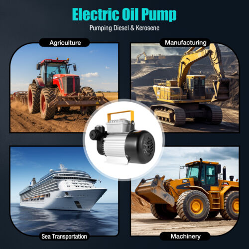 Self Priming Electric Oil Pump Fluid Extractor Diesel Kerosene Fuel Transfer