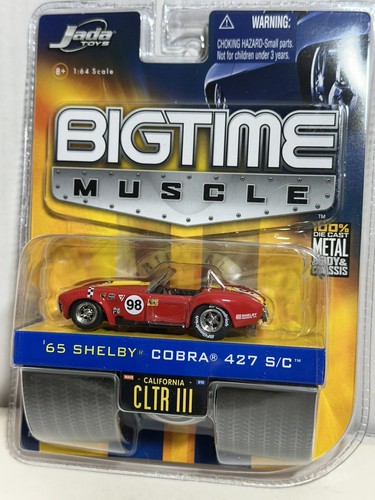 JADA BIGTIME BTM 1965 SHELBY 427 S/C ROSSO 1:64 MODELLO PRESSOFUSO W10 112 #58 - Foto 1 di 5