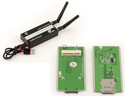 MiniPCIe auf USB Gehäuse für WWAN LTE Modul - 3G 4G SIM Slot