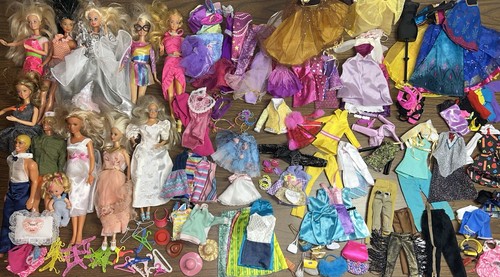 RIESIGES Vintage 60’s 70’s 80’s Barbie Konvolut 12 Puppen 400+ Kleidung & Zubehör