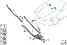 BMW 6 Gran Turismo G32 Wischerarm vorne links LHD 61619463868 NEU ORIGINAL