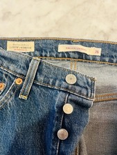 Levis Women  s Ribcage Straight Ankle Button Fly Jeans Blue Color Size- 26x26