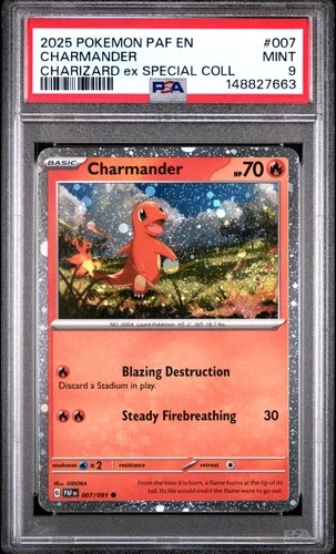 2025 POKEMON PAF EN-PALDEAN FATES CHARIZARD EX SPECIAL COLL CHARMANDER PSA 9