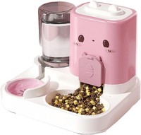 Futterautomat 2,2L FüR Katzen Und Kleine Hunde Wasserspender 1,5L Rosa