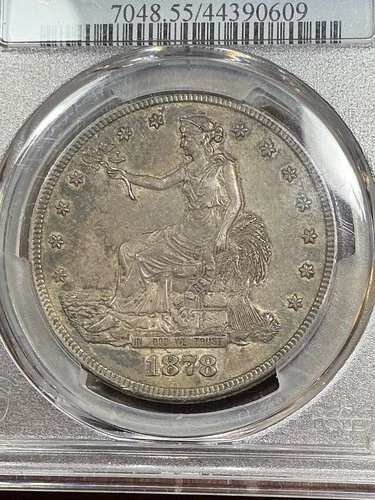 PCGS AU55 1878 S TRADE DOLLAR VERY ORIGINAL SURFACES