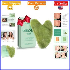 Jade Gua Sha Facial Massage Tools for Face Jawline, Handheld, Rustic Style