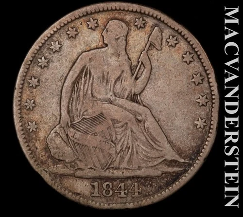 1844-P Seated Liberty Half Dollar — photo from the most recent tracked eBay sale