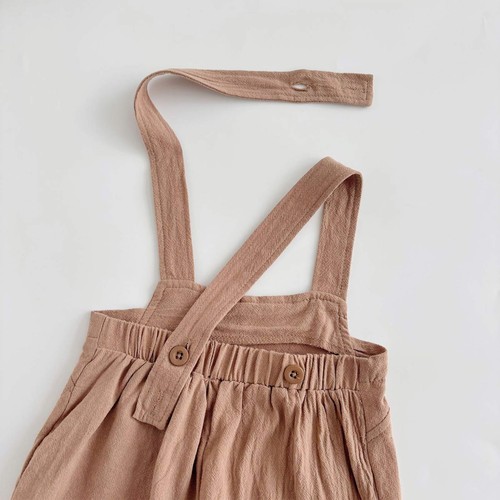 Baby Unisex Summer Outfits Lightweight Infant Soft Suspender Shorts With Hat - Picture 18 of 26