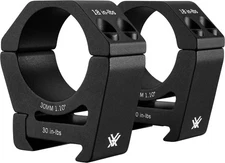 Vortex Sport 30mm Riflecope Rings, High - 1.1in, Set of 2, Black, SPT30-H