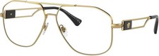 Versace Pilot Man Eyeglasses VE1287 1002 59mm Gold - NEW
