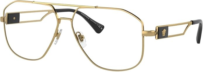 Versace Pilot Man Eyeglasses VE1287 1002 59mm Gold - NEW