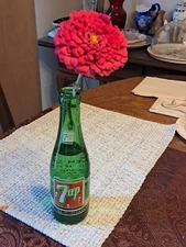 1960s 7 Up Soda Bottle 7 Oz Antique Americana ACL BOTTLE North Kansas City, MO