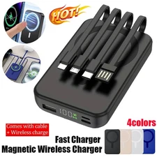 900000mAh Magnetic Wireless Charger Power Bank Battery Pack for IPhone & Android