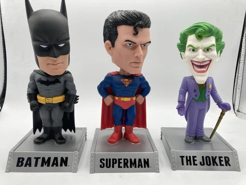 DC Comics Funko LLC Pops Bobbleheads Batman Joker Superman approx 8” tall 2011