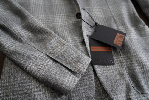 Brand New Ermenegildo Zegna Couture XXX Grey Cashmere-Silk Blazer Size 48 - Picture 2 of 6