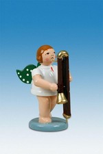 Engelmusikant Engel mit Kontrafagott ohne  Krone Höhe ca 6cm NEU Erzgebirge Holz