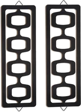 2 Pcs Mid Century Modern Wall Art Wood Mid Century Elegance Decor Accents