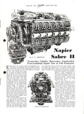 NAPIER SABRE II Aero-Motor ~ Engine BROCHURE ~ Reprinted From FLIGHT ~ 1944