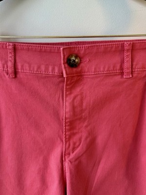 Ann Taylor Loft Nantucket Red Pants 6 M Cotton W Spandex Preppy Comfy Casual