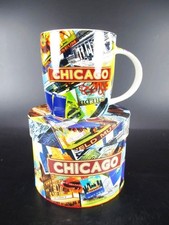 Chicago Kaffeetasse Becher,Souvenir Tasse USA mit Foto Gift Box,coffee mug!