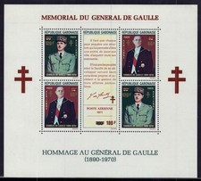 Gabon Michel No. Block 24 De Gaulle mint