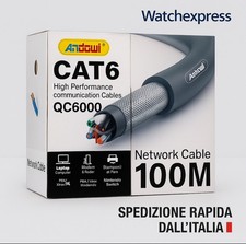 Matassa CAT6 FTP 100metri 305m Bobina cavo LAN rete schermato ETHERNET Network
