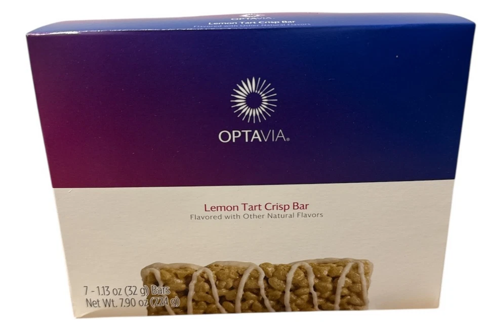 Optavia Lemon Tart Crisp Bar - 7 Bars - New - Exp 12/26