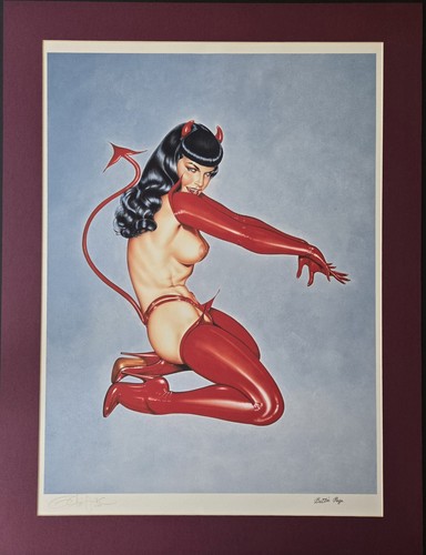 Bettie Page Olivia DeBerardinis Dual Signed Giclee # 75/100 Hot Sauce *READ* - Picture 7 of 8