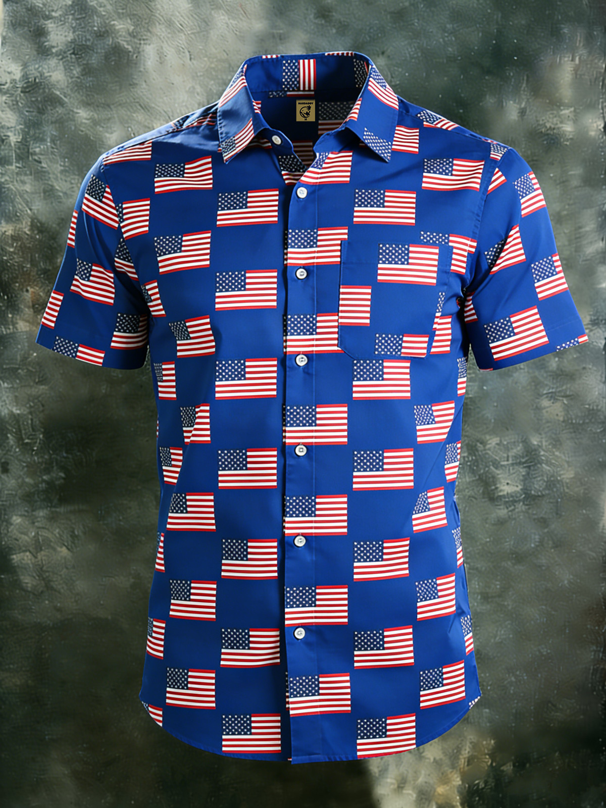 Independent Day American Flag USA Freedom Chest Pocket Patriotic Shirt