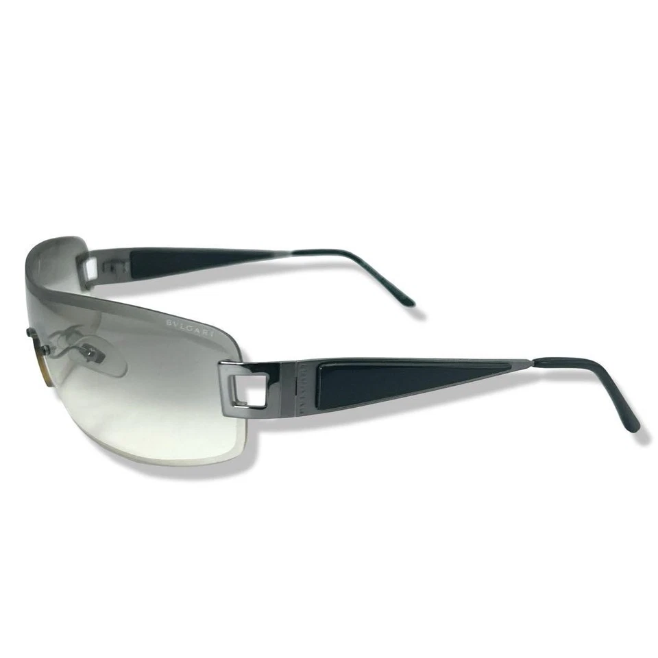 Gafas de sol BVLGARI sin montura cuadrado logotipo lateral Y2K Foto 4 de 4