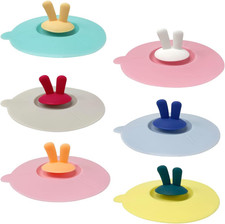 Silicone Cup Lids, Anti-Dust Airtight Mug Covers for Hot and Cold Beverages Set