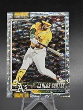 2026 Topps Series 1 - Silver Crackle Foilboard - Carlos Cortes RC Athletics #249