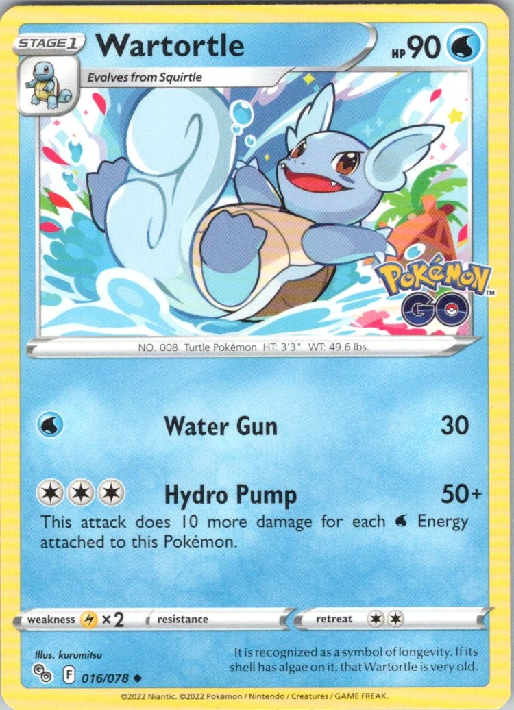 Wartortle #16/78 (LP) Pokemon GO PGO Pokemon