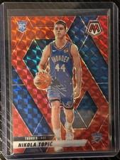 2024-25 Mosaic Nikola Topic #242 Red Mosaic Prizm RC Oklahoma City Thunder