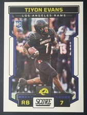 2023 Score Tiyon Evans Los Angeles Rams Rookie Card #336