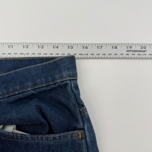 Vintage Levis 519 pomarańczowe dżinsy w zakładce męskie 32x32 Made in USA niebieski dżins 40519-0916 - Zdjęcie 7 z 9