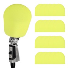20Pcs PodMic Filter Foam Cover, Microphone Covers Foam Classic for KTV, Yellow