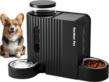 Automatic Gravity Pet Feeder, 1.8 Gallons 2 Dog Feeder and Water Dispenser Set,