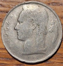 1964 Belgium 5 Franc Coin   N9