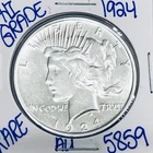 1924 SILVER PEACE DOLLAR AUTHENTIC HI GRADE U.S. MINT COIN FREE SHIPPING 5859