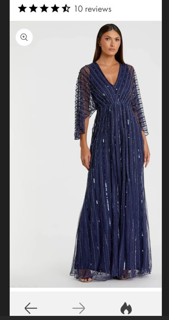 NWT Mac Duggal evening gown-originally $498-navy-Size 12