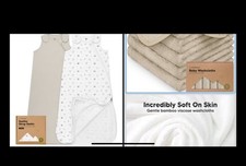 6 Baby Washcloths  2 Baby Sleep Sack Lot