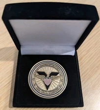 Single Black Velvet Coin Display Presentation Case Box 1.75 44mm Upright Flat 