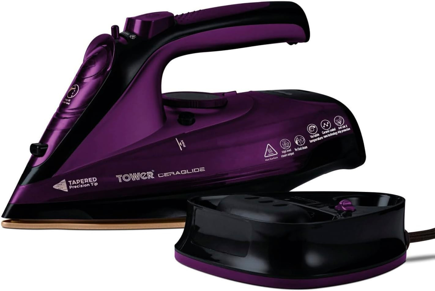 Tower T22008 CeraGlide: L'Eleganza della Stiratura Senza Fili