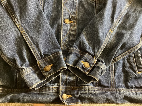Wrangler Jacket Rugged Wear Unlined Blue Denim Coat RAL08DM Men's Size 4XL Vtg. - Picture 11 of 14
