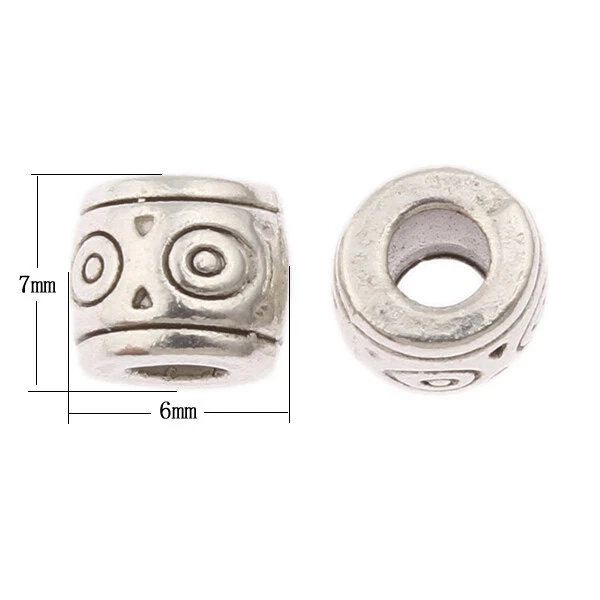 20 Metallperlen Zwischenteile 6 mm Stern Spacer Perlen Für Basteln Schmuck Oval - Bild 2 von 2