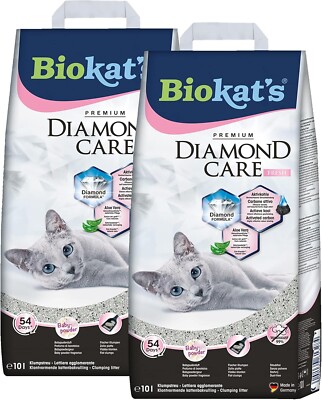 Biokat's Diamond Care Fresh 2x10L Katzenstreu Klumpstreu Aloe Vera frisch