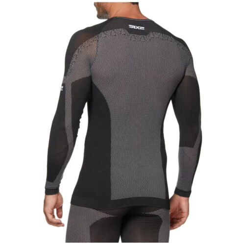 SIX2 TS2 LIGHT MAGLIETTA INTIMA GIROCOLLO MANICHE LUNGHE NERO SIXS TAGLIA XL/XXL - Foto 2 di 4